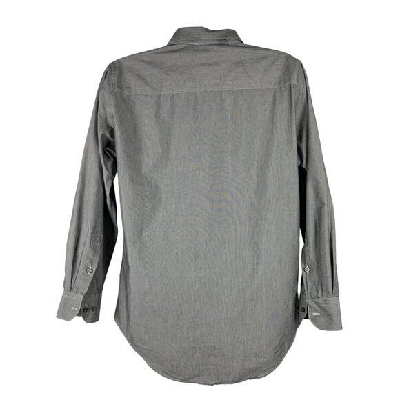 Alfani Mens Gray Button Down Dress Shirt Slim Fit Medium 32-33 - Picture 3 of 9